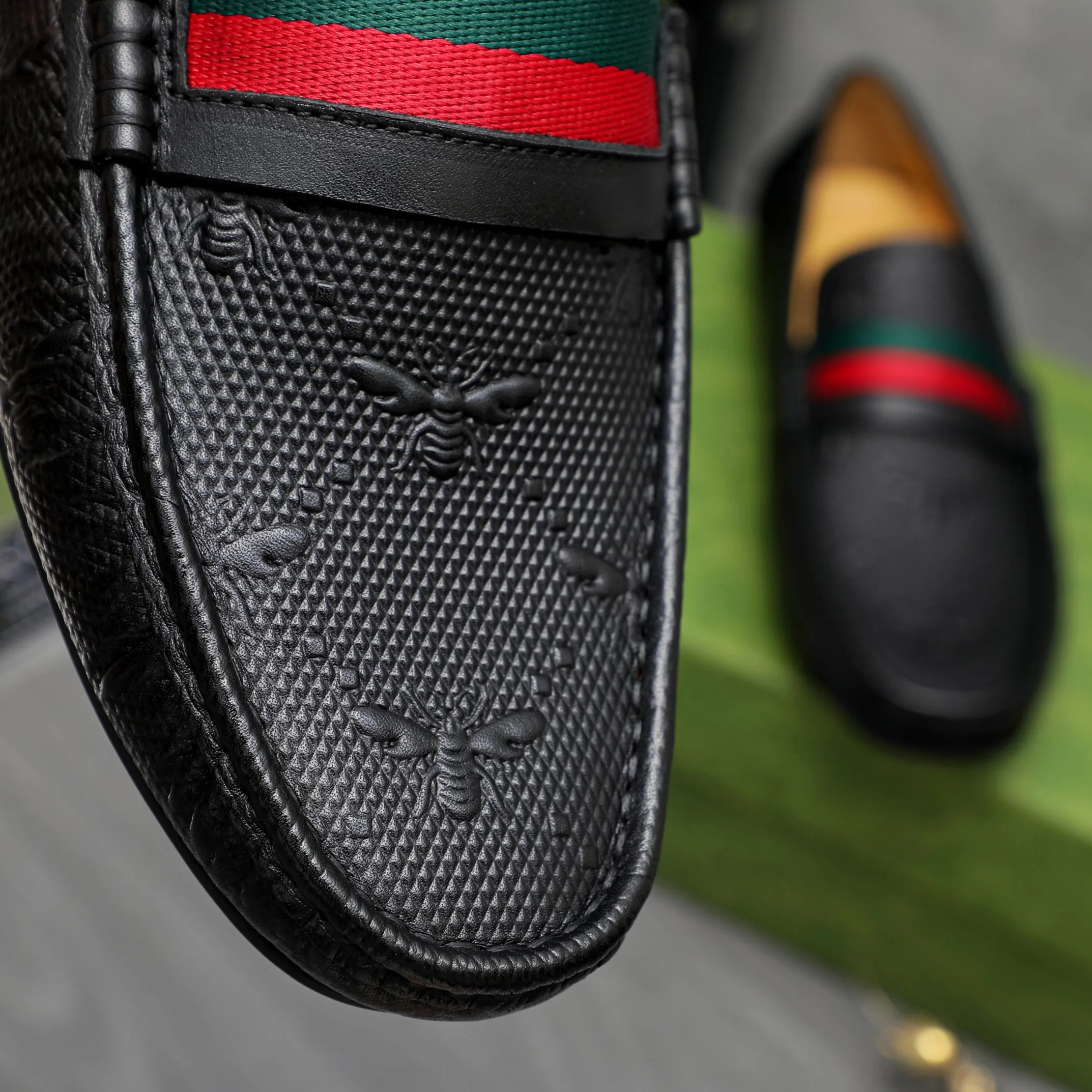 Men's shoes 💰400 Product trademark: GUCCI "Gucci" casual slip-on shoes Regular size: 38-45 (45 is custom-made and non-returnable) Product materials: Selected embossed cowhide upper, pigskin lining, rubber outsole